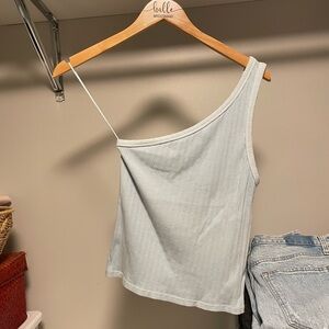 American Eagle Outfitters Light Blue One-Shoulder Camisole